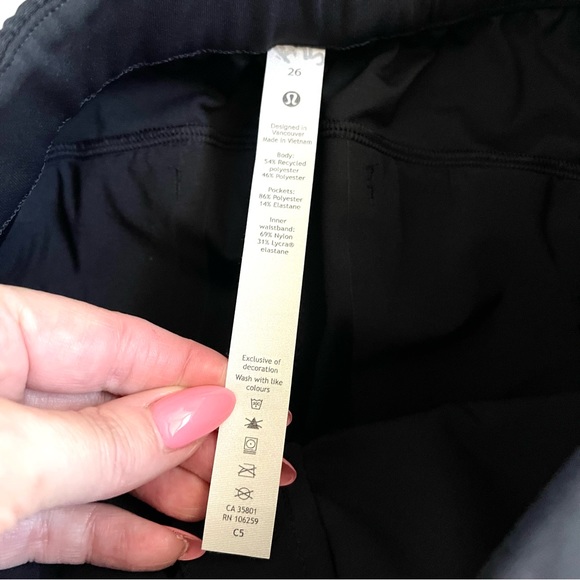 LULULEMON Warpstreme HR 7/8 Joggers Women's SIZE 26 Black Pants Athletic NWT - Picture 5 of 14